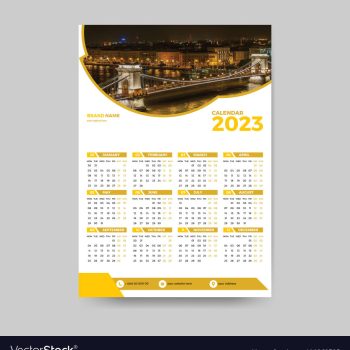 80 GSM Single Page Calendar